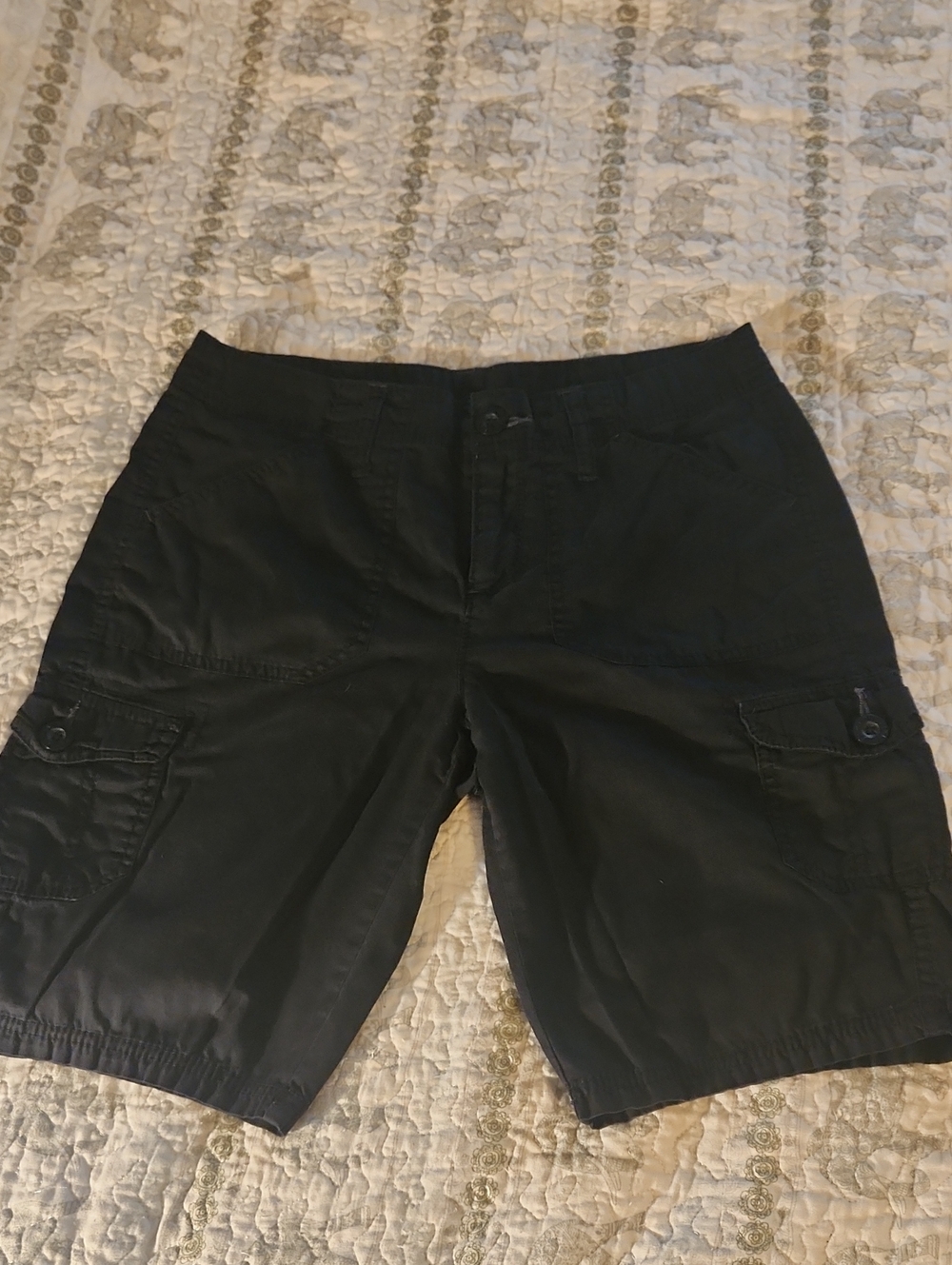 Women's Black Cargo Shorts